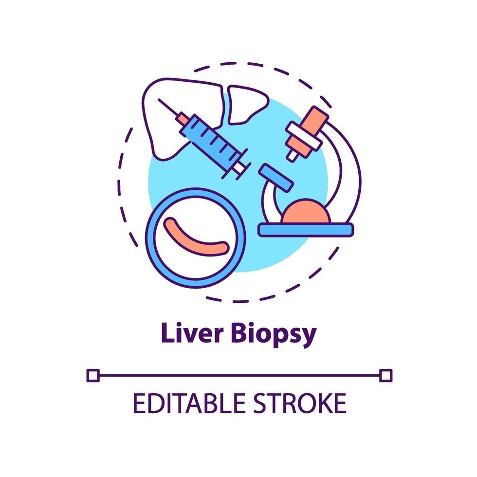 lever biopsi koncept ikon vektor