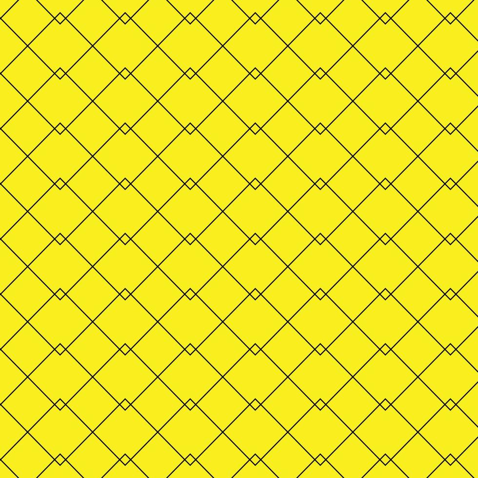 abstrakt svart korsa linje vektor mönster på gul bakgrund.