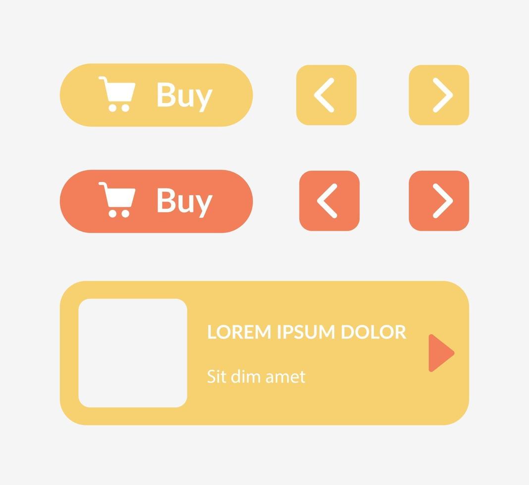 Shopping UI Elemente Kit vektor