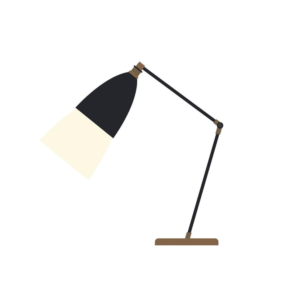 kontor tabell lampa platt design stil. skrivbord lampa modern vektor illustration