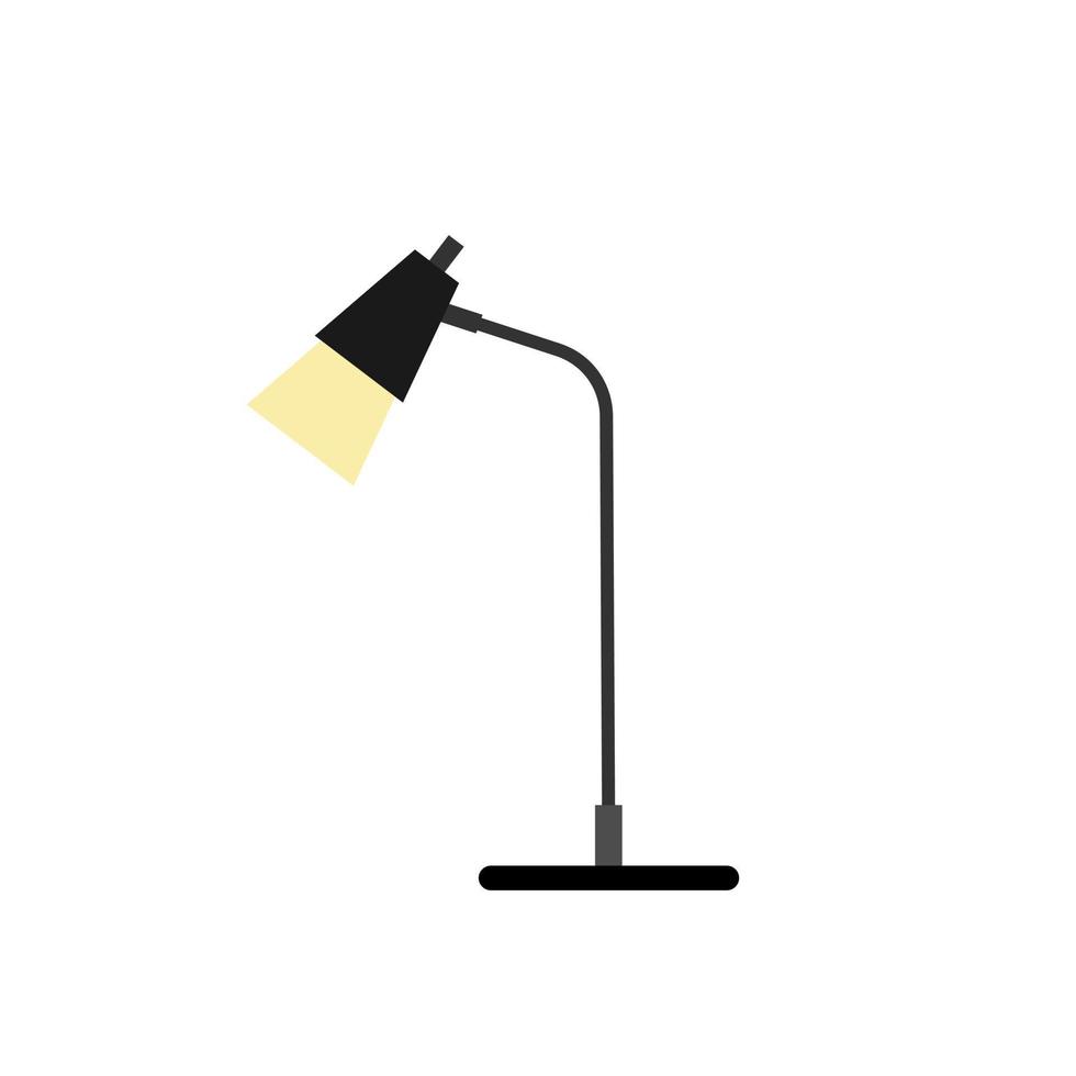 kontor tabell lampa platt design stil. skrivbord lampa modern vektor illustration