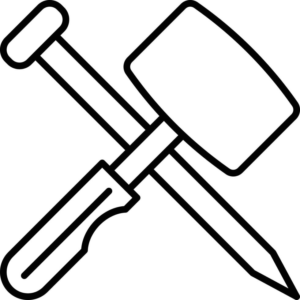 Hammer und Meißel Illustration Vektor