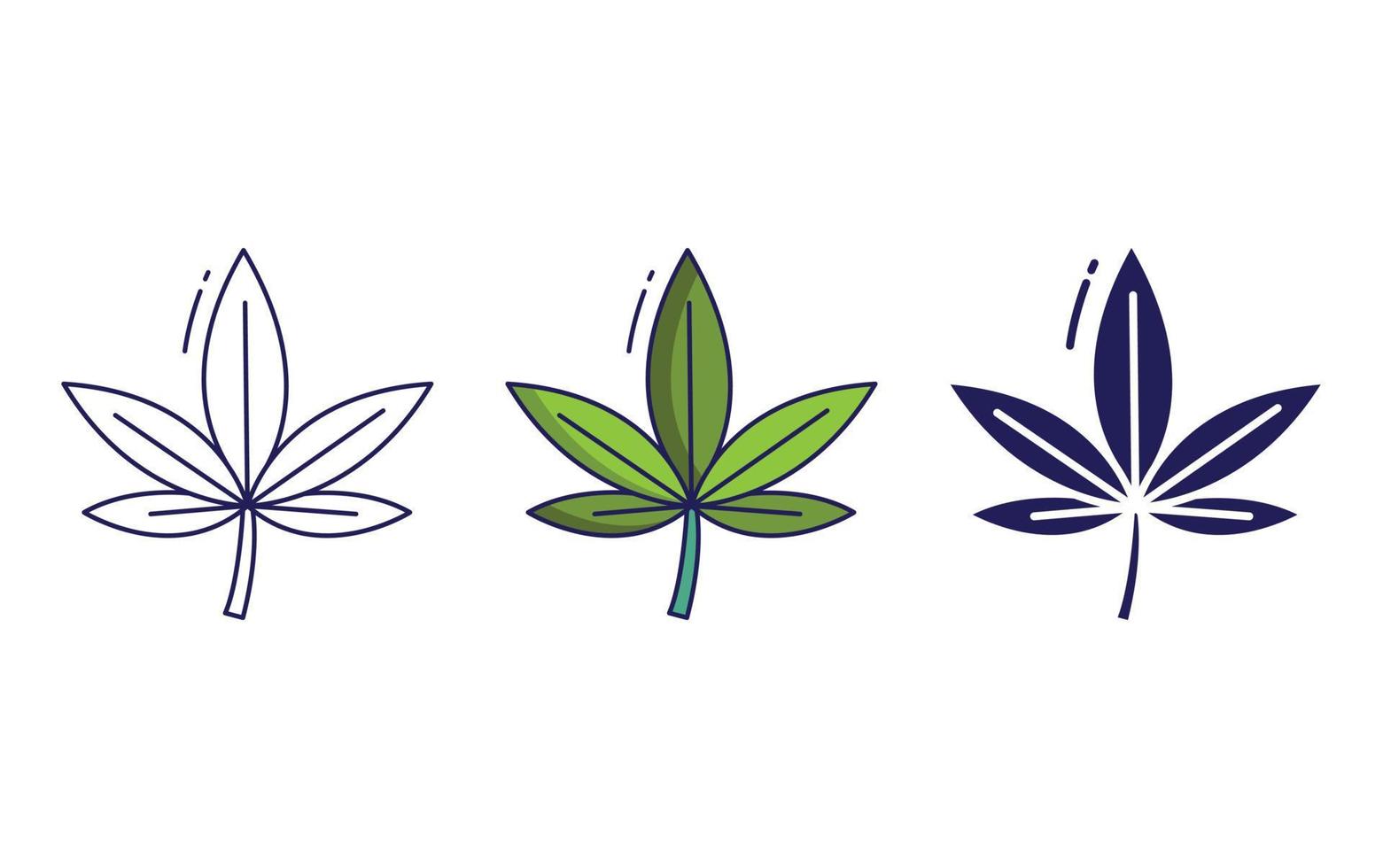 Symbol für Cannabis-Vektor vektor