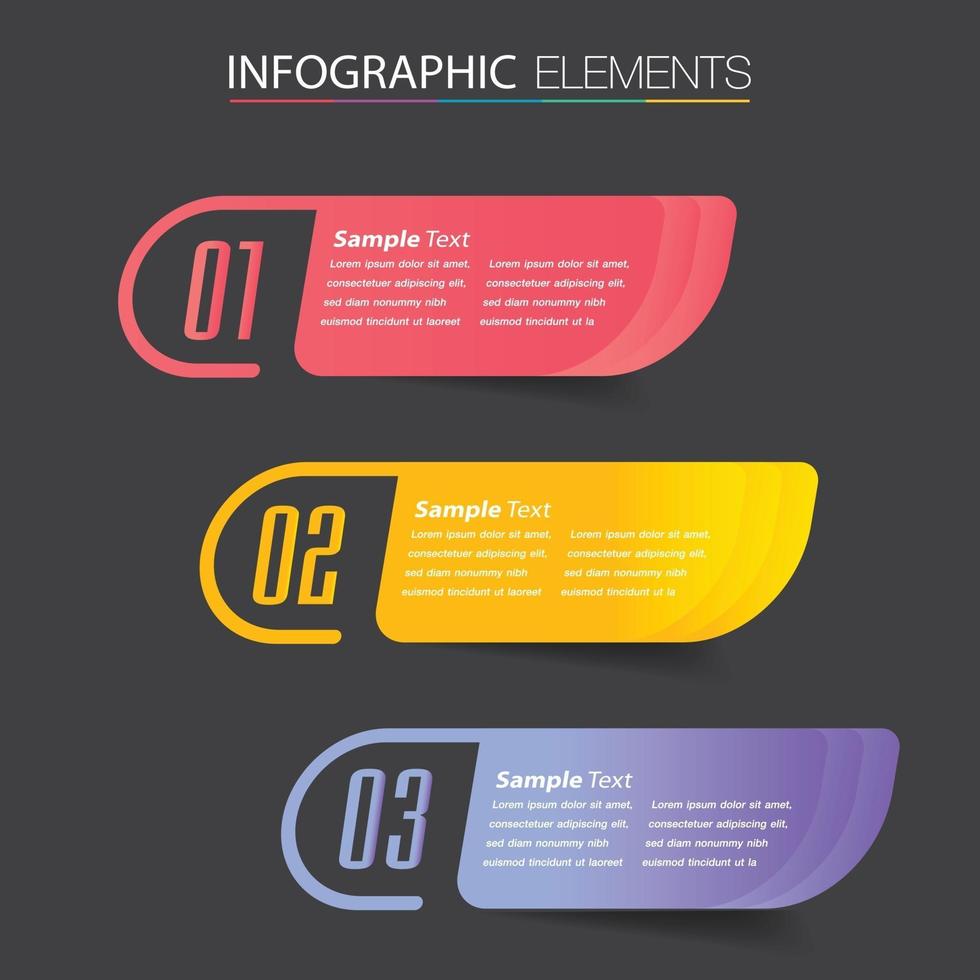 modern textrutmall, bannerinfographics vektor