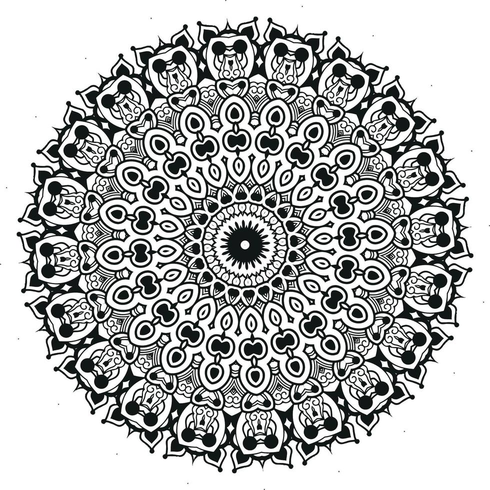 Blumen-Mandala. vintage dekorative elemente. orientalisches Muster, Vektorillustration. islamische, arabische, indische, marokkanische, spanische, türkische, pakistanische, chinesische, mystische, osmanische Motive. Malbuch Seite vektor