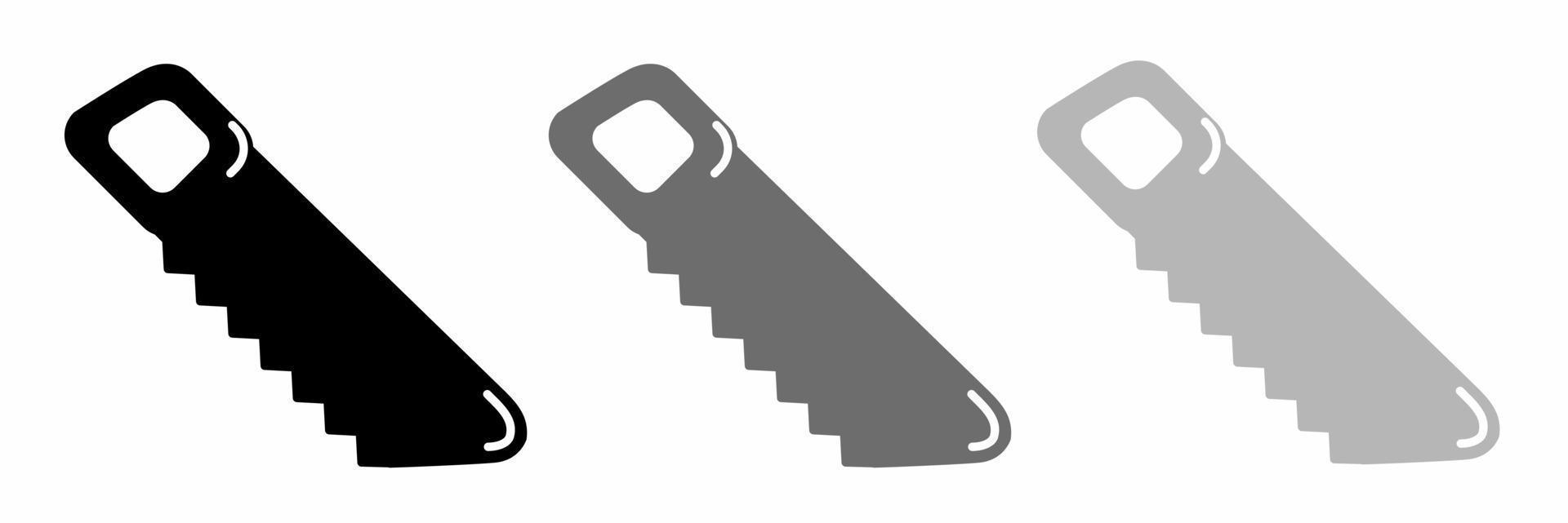 Kettensäge Symbol Symbol Illustration einstellen zum Geschäft. vektor