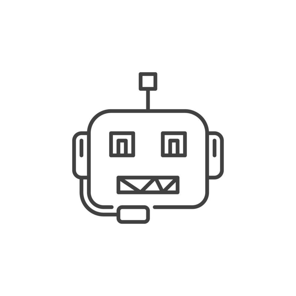 ai Chatbot Roboter Charakter Vektor Konzept Gliederung Symbol