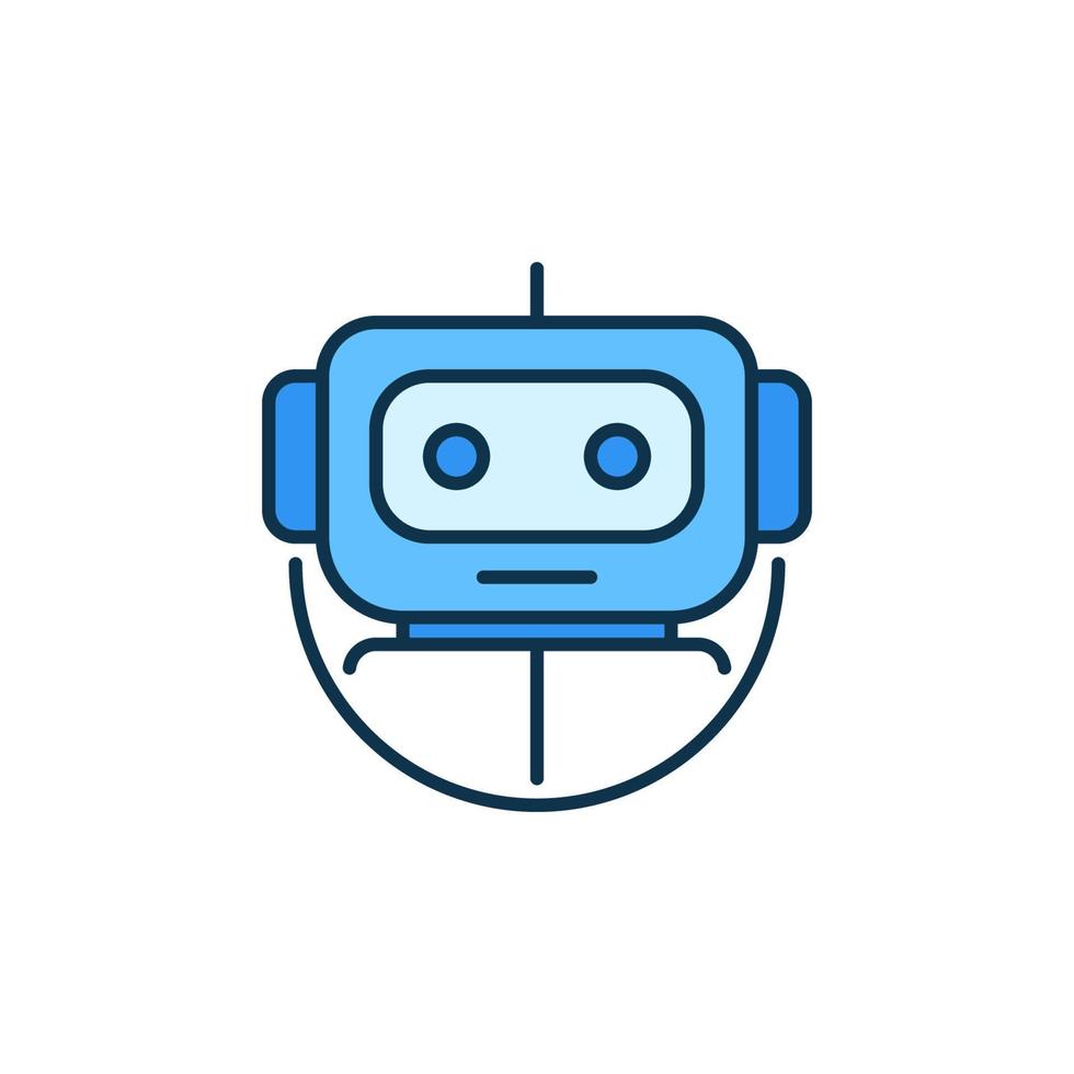 Chatbot runden Vektor Roboter Unterstützung Konzept farbig Symbol
