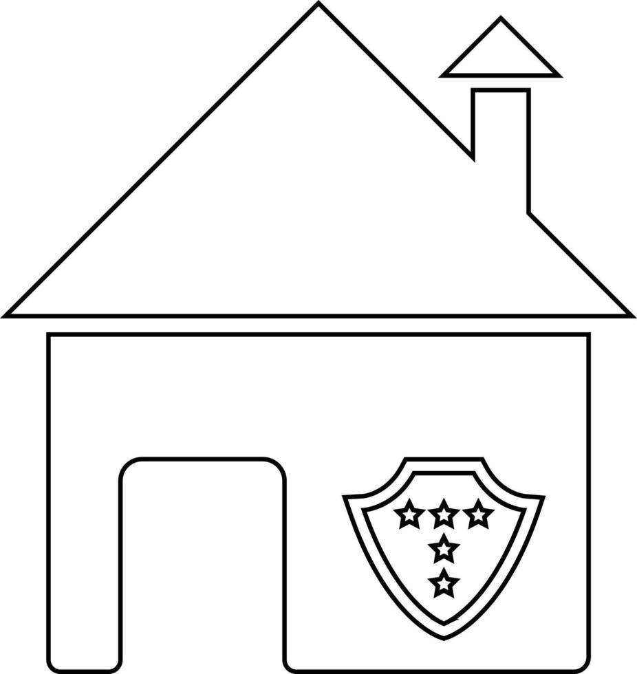 hus, Hem symboler, skydd ikon design vektor