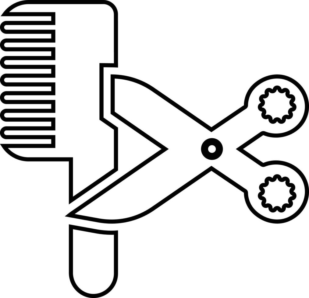 barberare och scissor ikon vektor