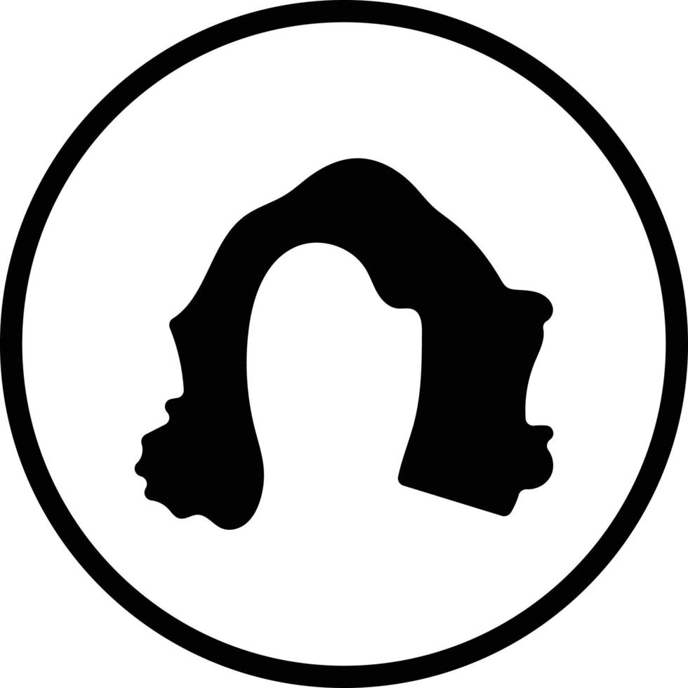 kvinna ansikte, fiber, kvinna, fiber, hår ikon vektor