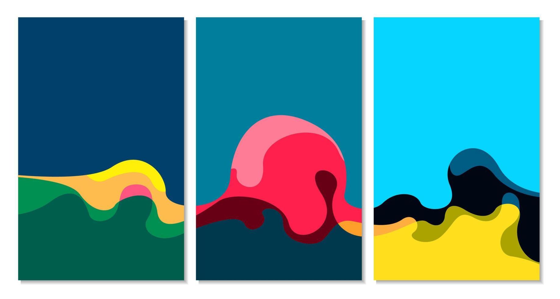 Vektor bunt Flüssigkeit abstrakt Hintergrund zum Sommer- Banner Design
