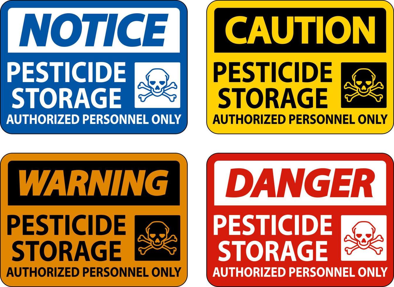 Pestizid Lager autorisiert nur Zeichen auf Weiß Hintergrund vektor