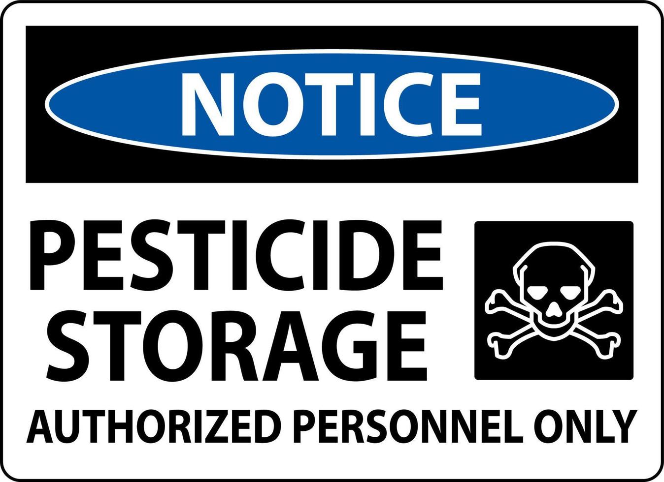 beachten Pestizid Lager autorisiert nur Zeichen auf Weiß Hintergrund vektor