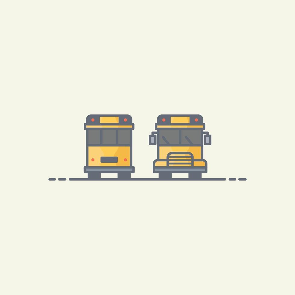 skolbuss vektor ikon illustration