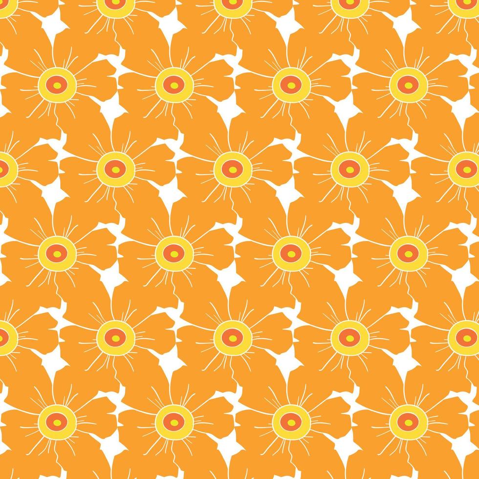 süß Blumen- Muster. nahtlos Vektor Textur. ein elegant Vorlage zum modisch Drucke. drucken mit klein Gelb Blumen, Grün Blätter. Weiß Hintergrund.