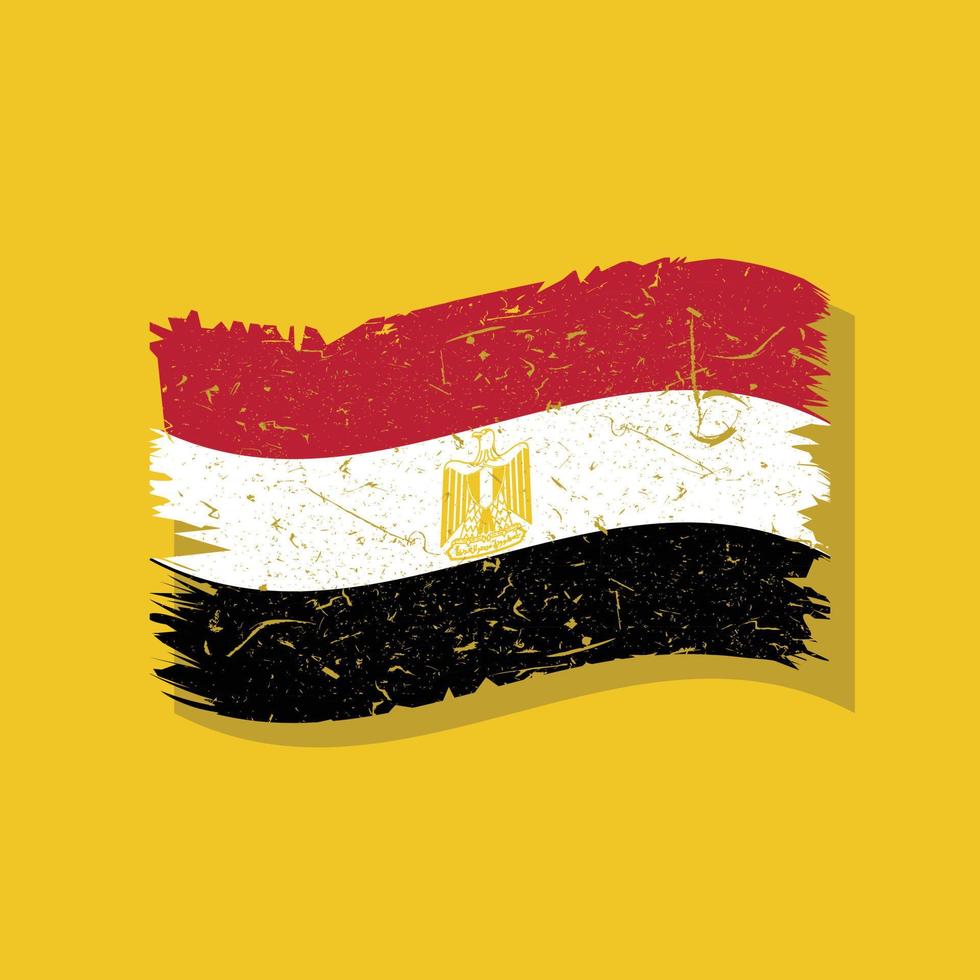 egypten gruntade ångest flagga Vecto vektor