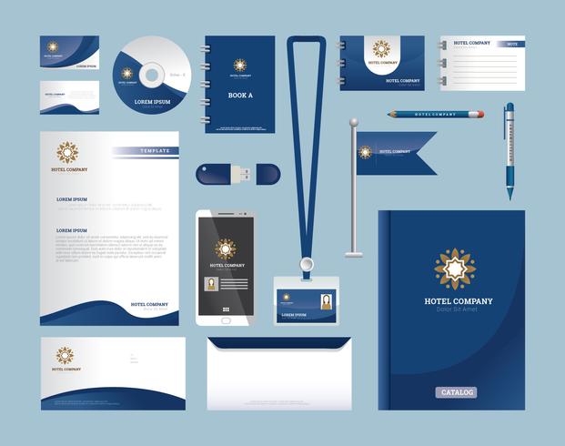 Lyxhotell Corporate Identity vektor