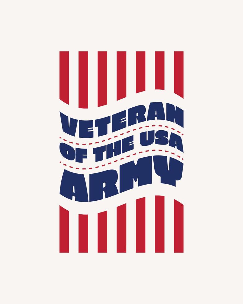 Veteran Typografie t Shirt. Veteran Tag. minimal typografisch Poster, Veteran von das uns Militär- T-Shirt vektor