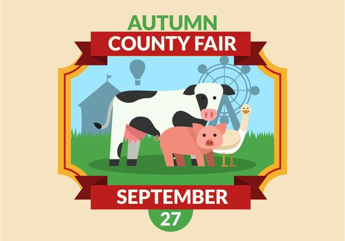 County Fair affischmall vektor
