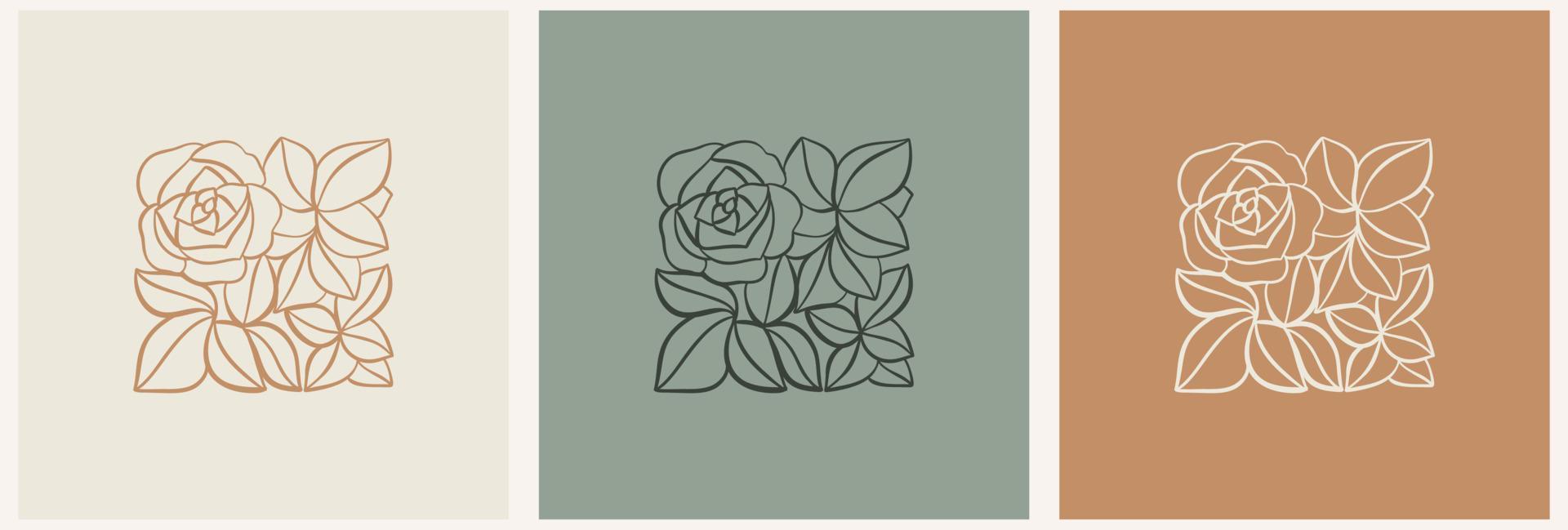 abstrakt elegant blommig logotyp design för flygblad eller blomma affär eller skönhet vektor