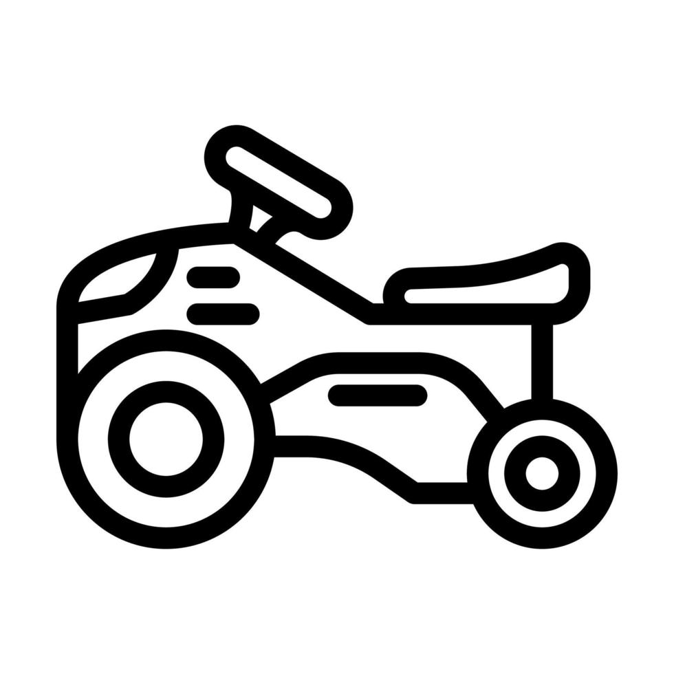 Reiten auf Spielzeug Kind Linie Symbol Vektor Illustration