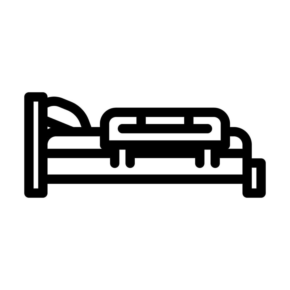 säng järnväg unge sovrum linje ikon vektor illustration