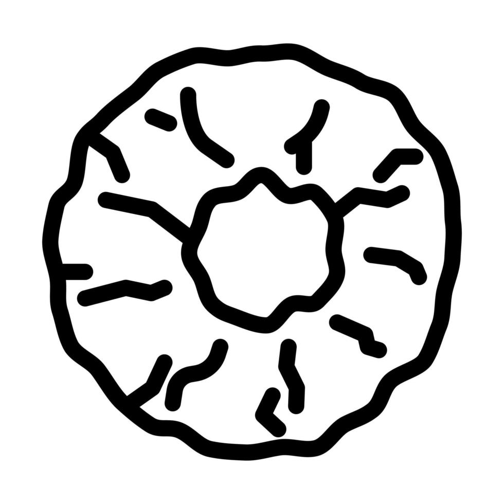 Apfel getrocknete Früchte Symbol Leitung Vektor Illustration