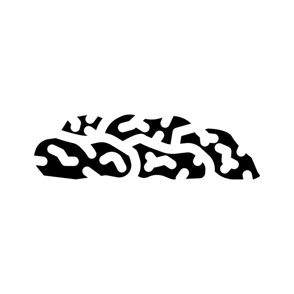 russin torkades frukt glyf ikon vektor illustration