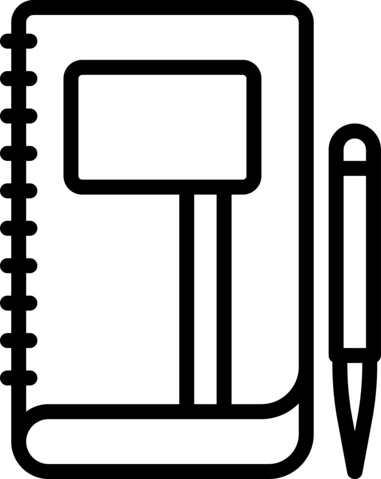 Liniensymbol für Notebook vektor