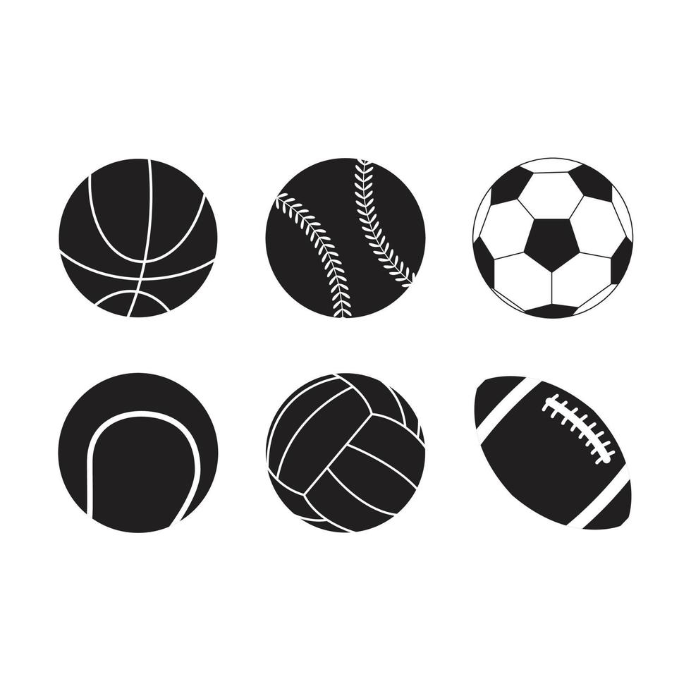 uppsättning av annorlunda sporter bollar isolerat på vit bakgrund vektor
