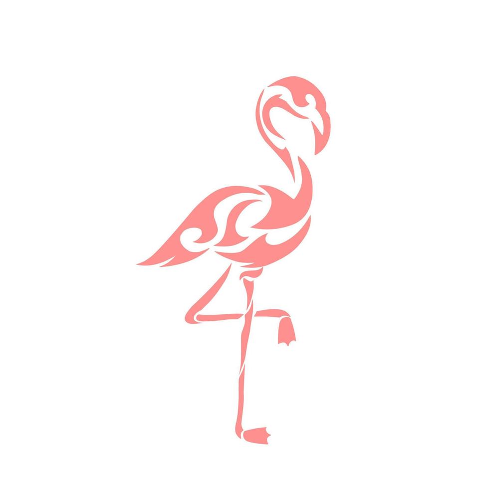 Illustration Vektor Grafik von Stammes- Kunst Flamingo Vögel