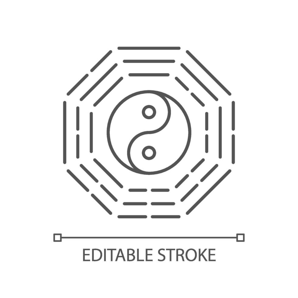 Bagua lineares Symbol vektor