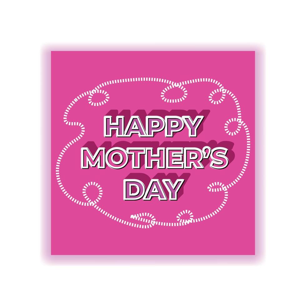 Netz glücklich Mutter Tag - - Gruß Karte. Bürste Kalligraphie auf Blumen- Hand gezeichnet Muster Hintergrund. und Mutter Tag im eben design.eps 10 vektor