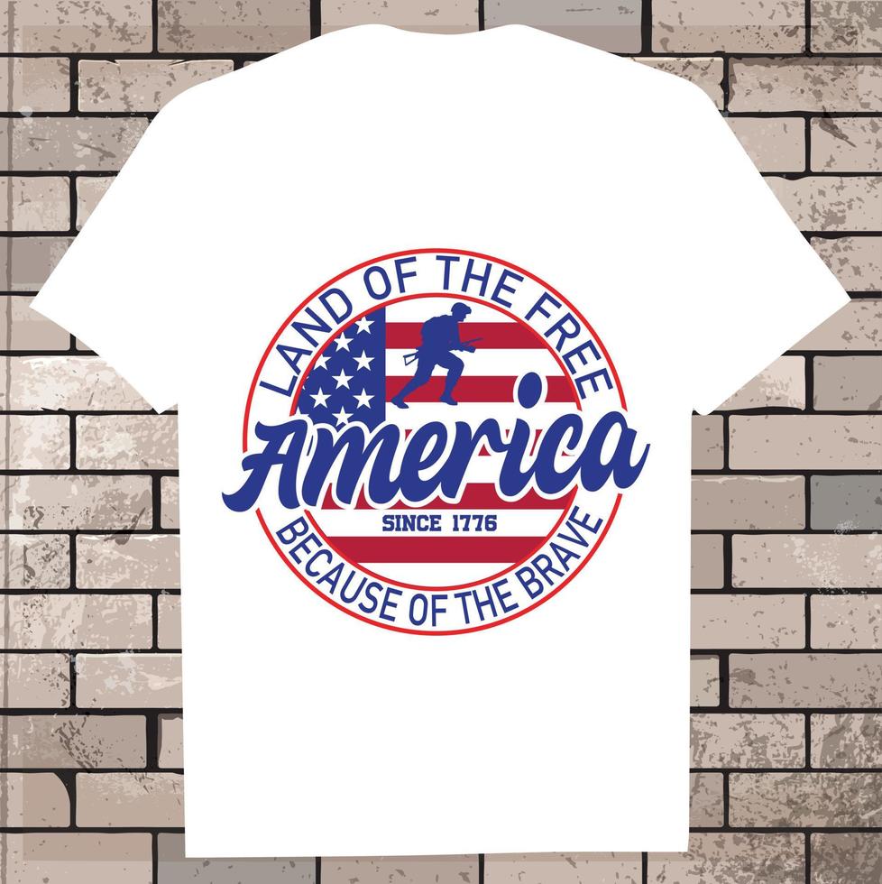 Denkmal USA T-Shirt Design, Symbol Illustration vektor