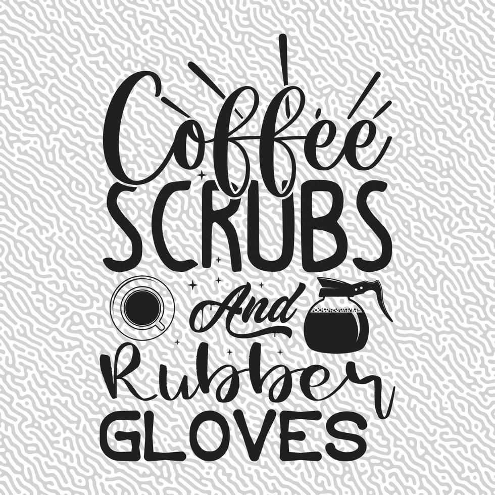 Kaffee Peelings und Gummi Handschuhe vektor