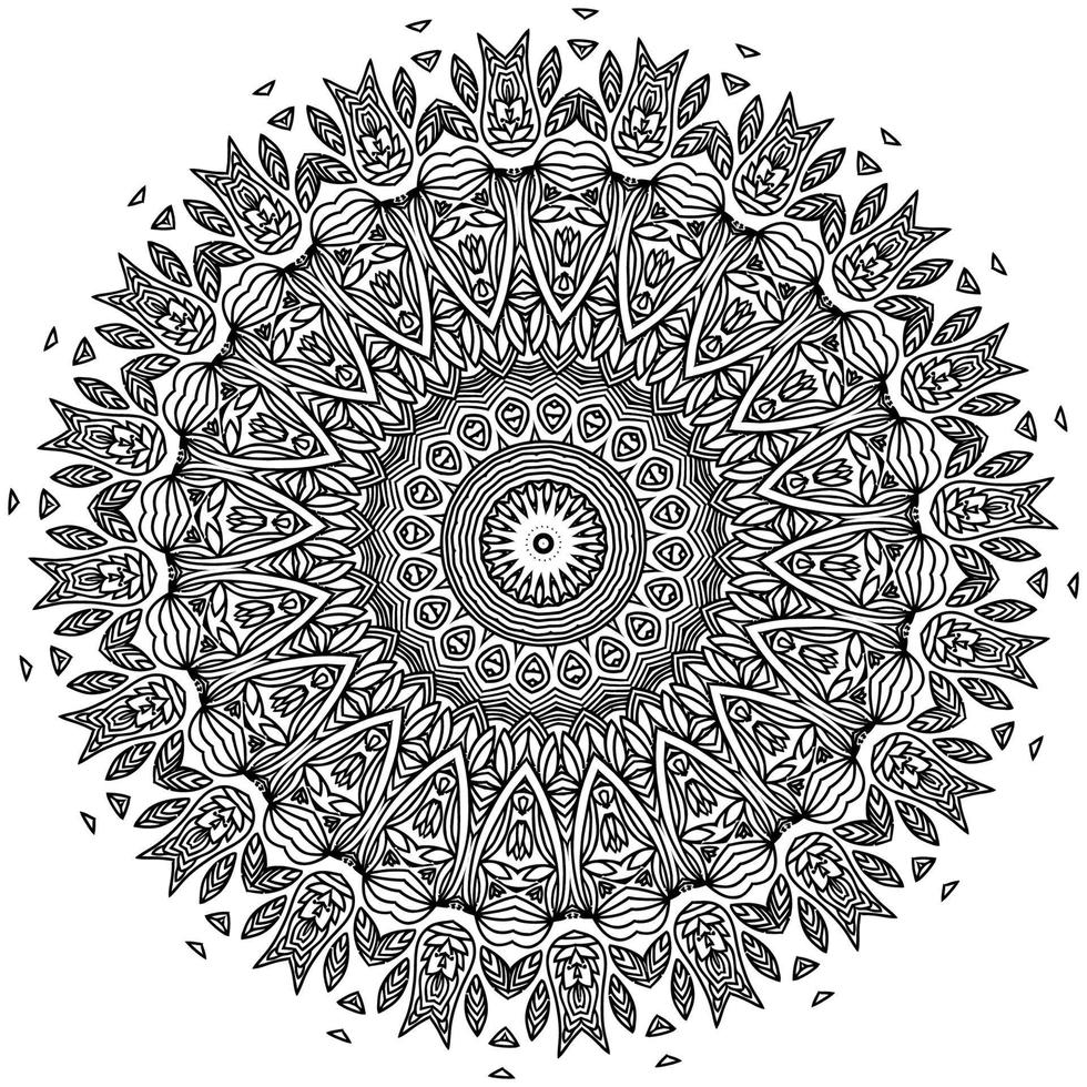 einfach mandala, einfach Mandalas Blumen Färbung Seite auf Weiß Hintergrund. vektor