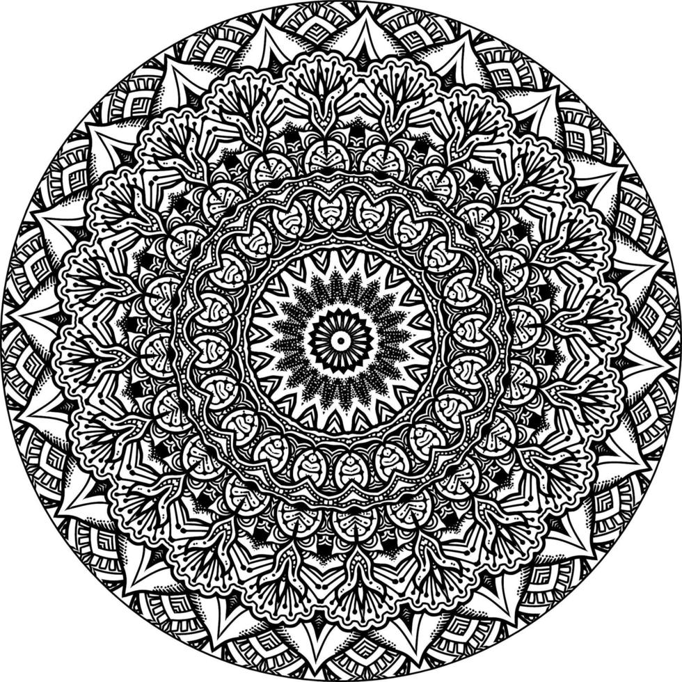 einfach mandala, einfach Mandalas Blumen Färbung Seite auf Weiß Hintergrund. vektor