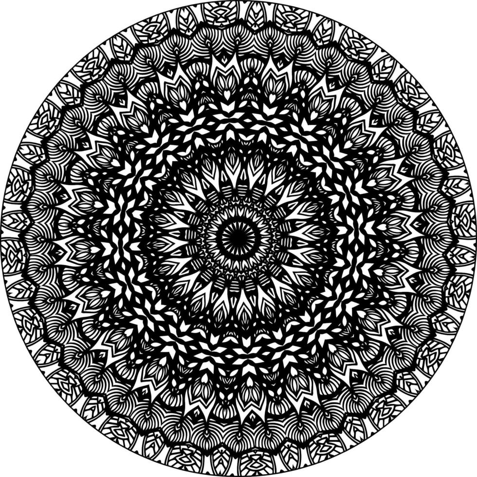 vektor abstrakt mandala mönster. konst på väggen. målarbok spetsmönster tatueringen. design för en tapetfärg skjorta och kakeldesign, dekorativ cirkelprydnad i etnisk orientalisk stil