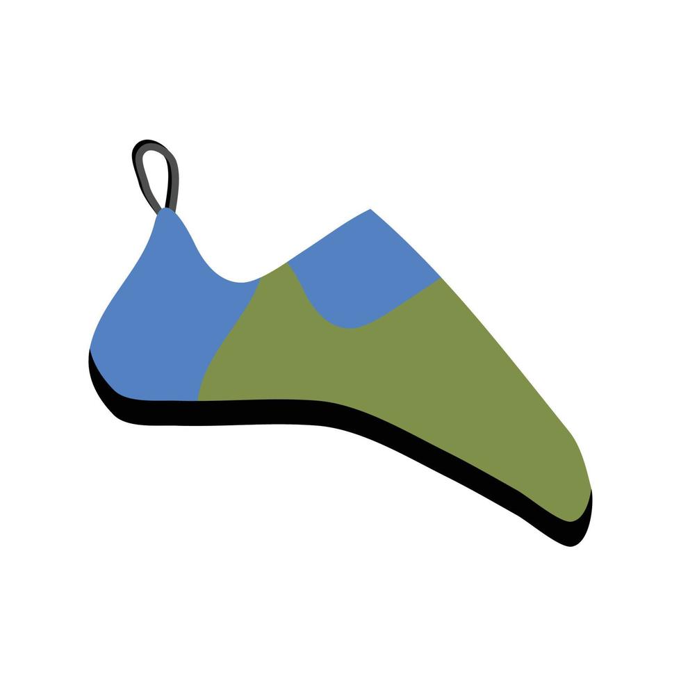 Klettern Schuhe Symbol eben Design vektor