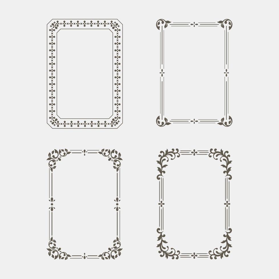 calligraphic dekorativ ram samling vektor