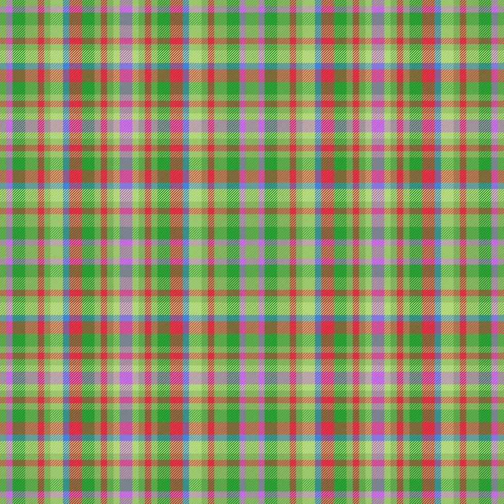 nahtlos prüfen Muster. Plaid Textur Vektor. Hintergrund Tartan Textil- Stoff. vektor