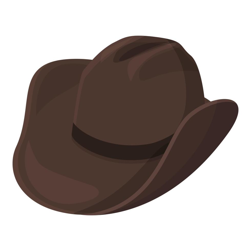 sheriff cowboy hatt ikon tecknad serie vektor. Västra rodeo vektor