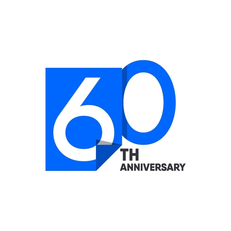 60-årsjubileum firande din företagsvektormallillustration vektor
