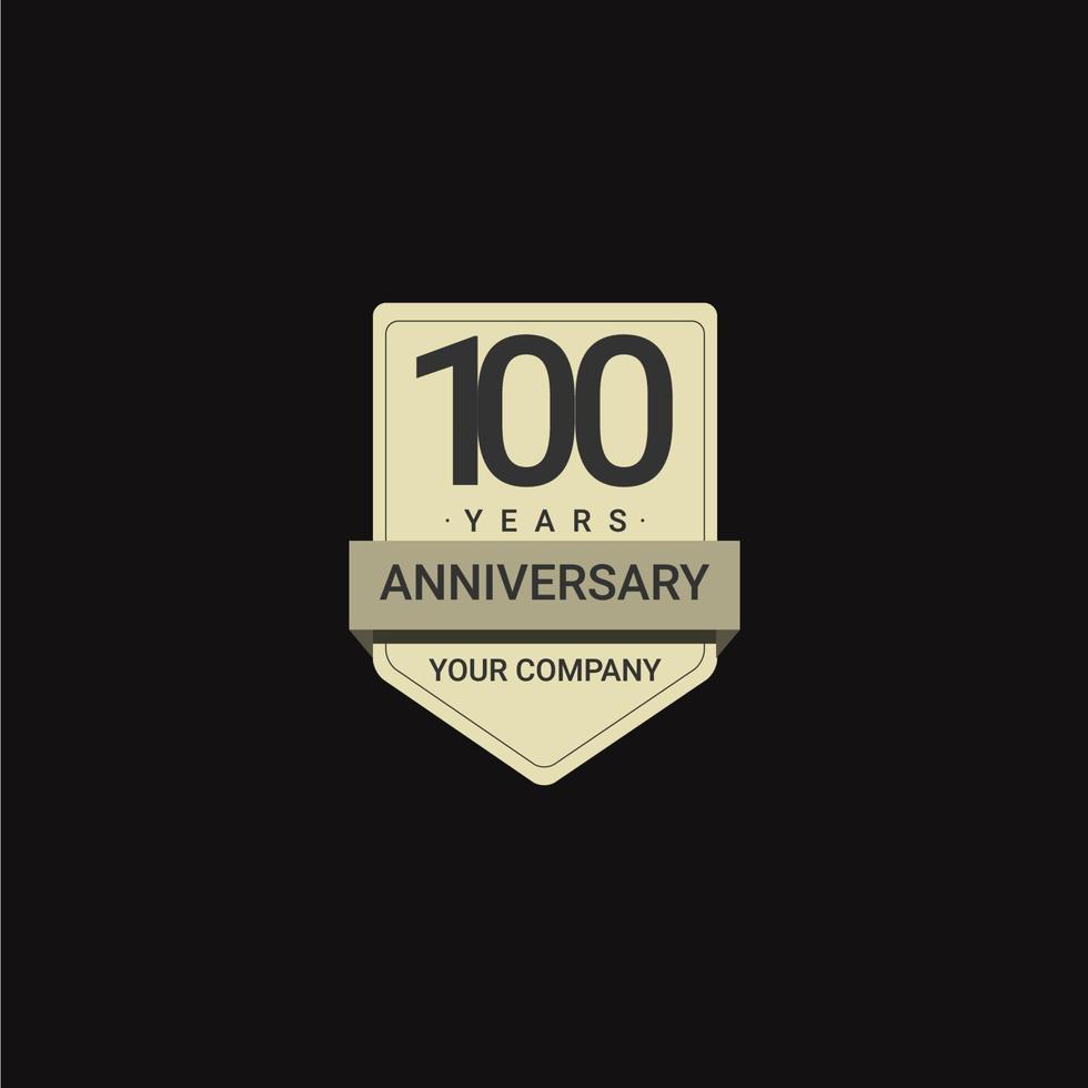 100 Jahre Jubiläumsfeier Ihrer Firma Vektor Vorlage Design Illustration