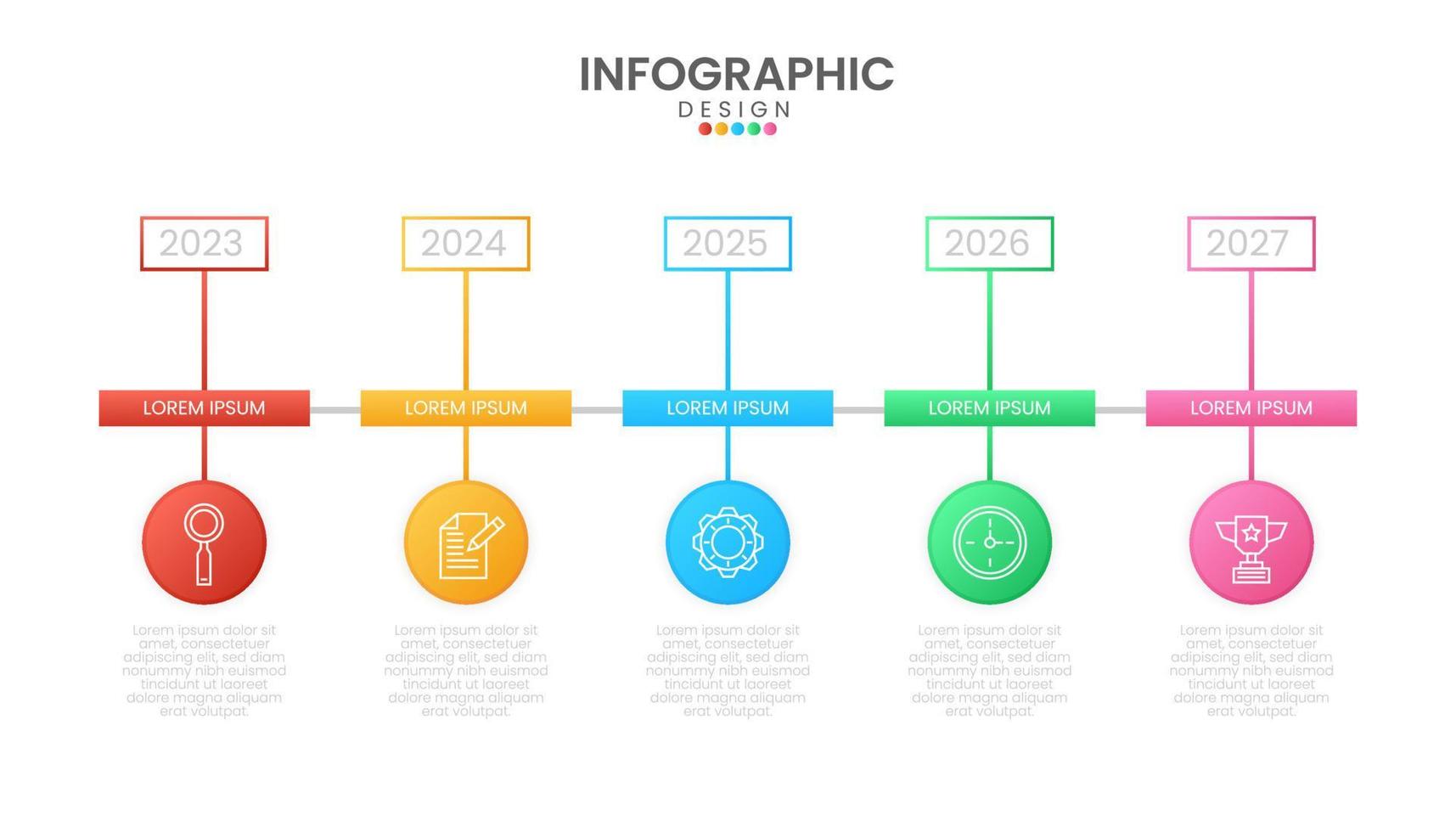 företag design mall av infographic tidslinje vektor