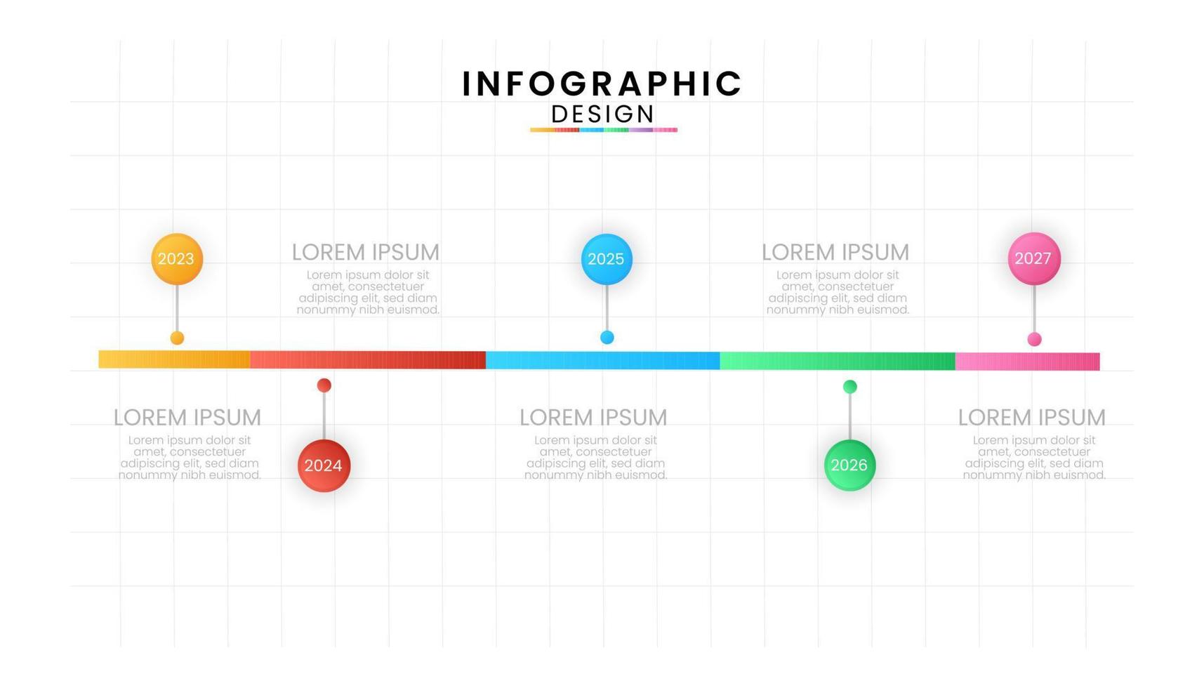 Geschäft Daten Prozess Diagramm Konzept. 5 Schritte modern Zeitleiste, Kreis Infografik zum modern Hintergrund Vorlage. vektor