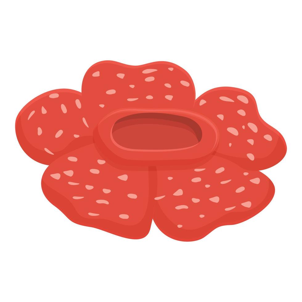 kronblad rafflesia ikon tecknad serie vektor. blomma skog vektor