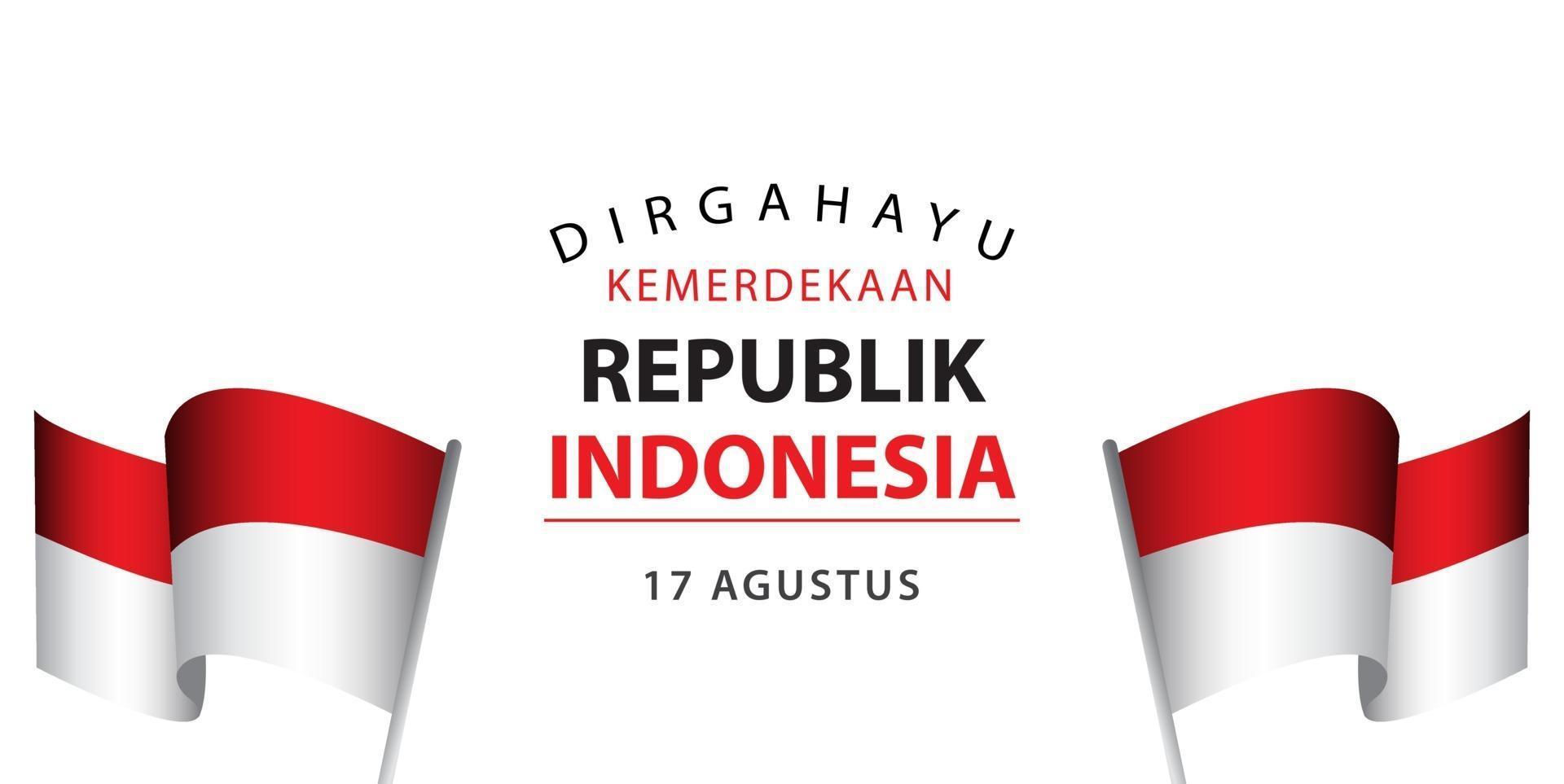 Dirgahayu Kemerdekaan Republik Indonesien Vektor Vorlage Design Illustration