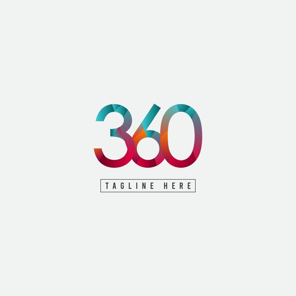 360 Logo Vektor Vorlage Design Illustration